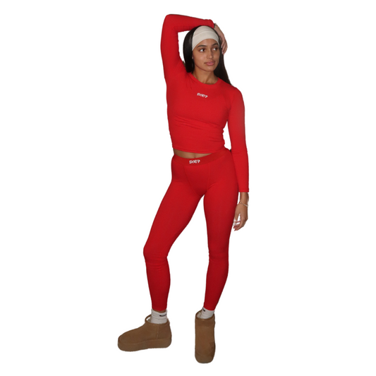 RED LOGO LEGGINGS
