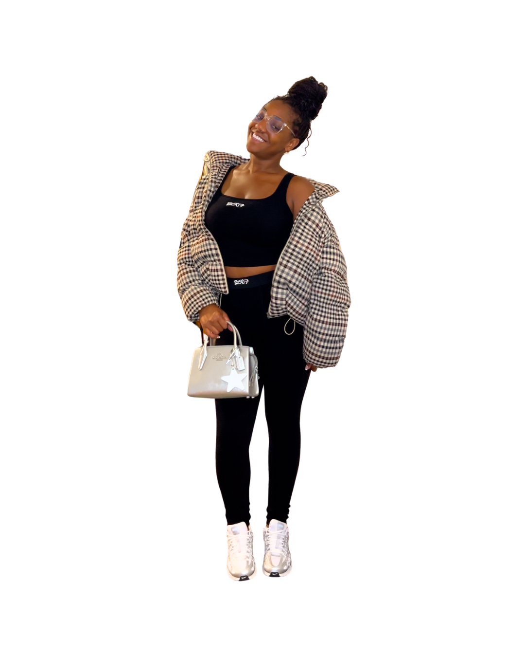 BLACK LOGO LEGGING