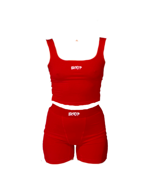 RED everyday tank & biker set
